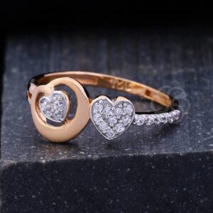 Handcrafted 18K Rose Gold Ring For Women