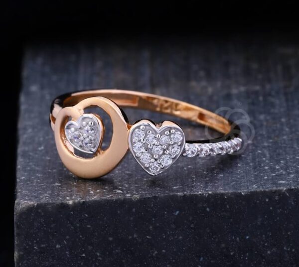 Handcrafted 18K Rose Gold Ring For Women
