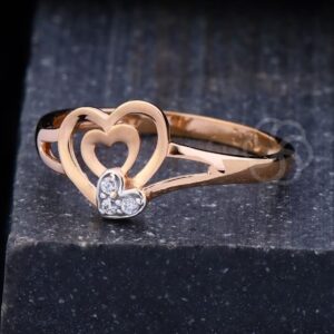 Elegant 18K Rose Gold Women's Ring