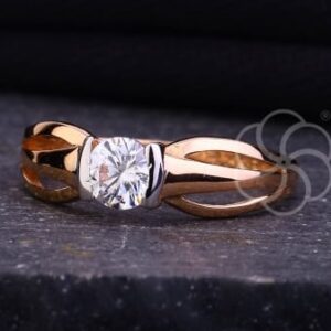 18K Rose Gold Ring For Women's