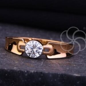 18K Rose Gold Ring with Natural Beauty For Women's