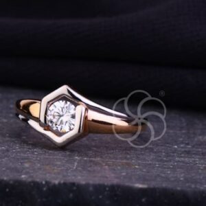 18K Rose Gold Ring For Women's