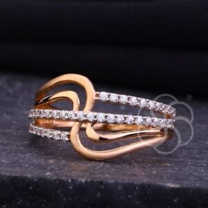 18 Karat Rose Gold Ring For Women's