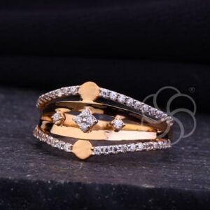 Stunning Design 18K Rose Gold Ring For Women's