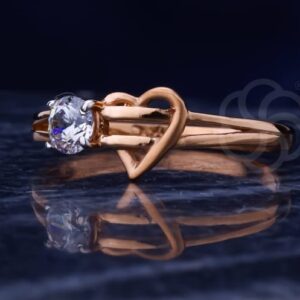 Classic 18K Rose Gold Ring For Women's