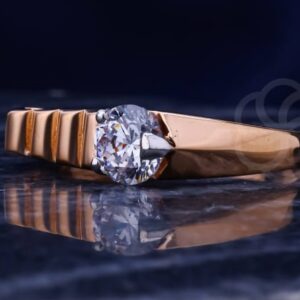 18 Karat Rose Gold Ring For Women's