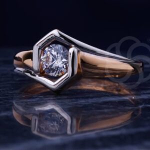 Classy Women’s 18K Rose Gold Ring
