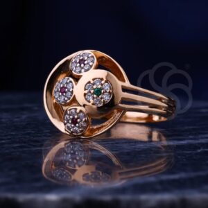 18K Pure Rose Gold Ring for Women's