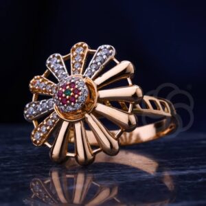 Trendy 18K Rose Gold Ring for Women's