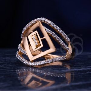 Stunning 18K Rose Gold Ring For Women's
