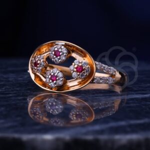 Elegant With This Stunning 18K Rose Gold Ring For Women's