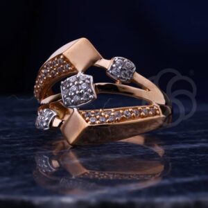 Classic 18K Rose Gold Finger Ring for Women