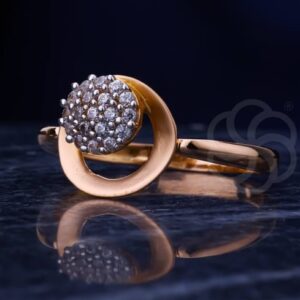 Trendy 18K Rose Gold Ring For Women's