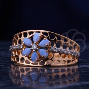 Elegant 18K Rose Gold Plated Ring for Women's
