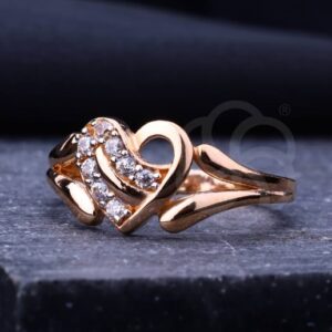 Bold Shine 18K Rose Gold Ring For Women's