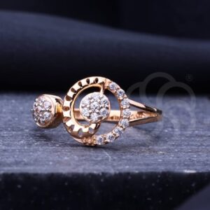 Bold Shine 18K Rose Gold Ring For Women's