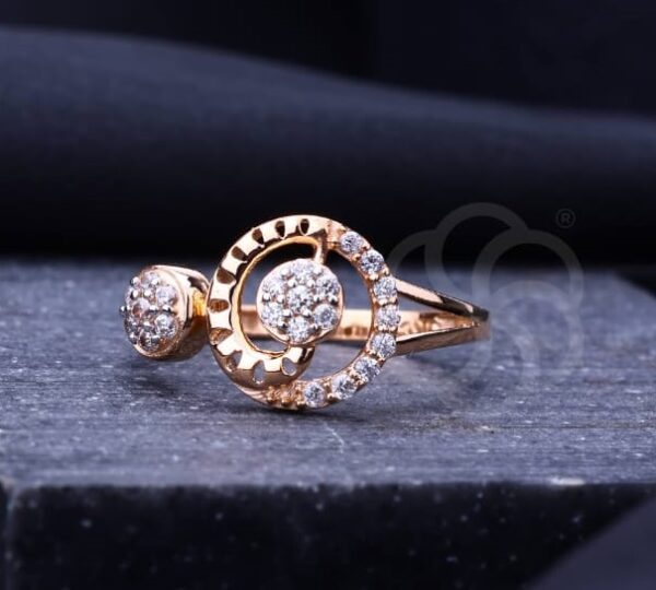 Bold Shine 18K Rose Gold Ring For Women's