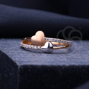 Graceful 18K Rose Gold Ring For Women's