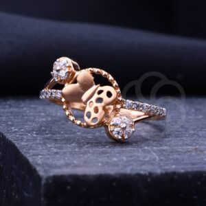 Dazzling 18K Rose Gold Ring for Women's