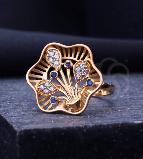 Glamorous 18K Rose Gold Ring for Women's