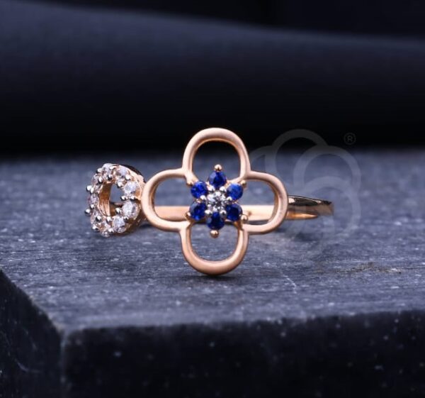 Lightweight 18K Rose Gold Adjustable Ring For Women's