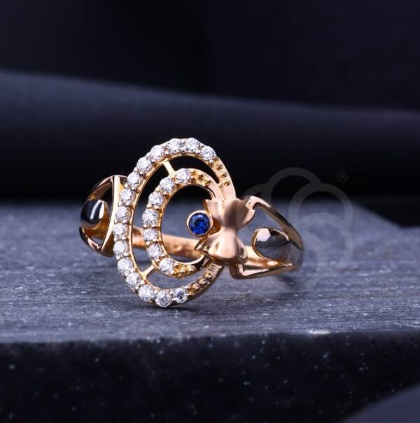 Trendy 18K Rose Gold-Plated Women’s Ring
