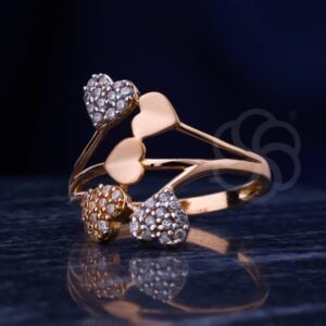 Glamorous 18K Rose Gold Ring for Women's
