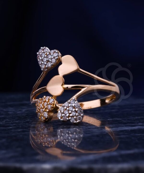 Glamorous 18K Rose Gold Ring for Women's