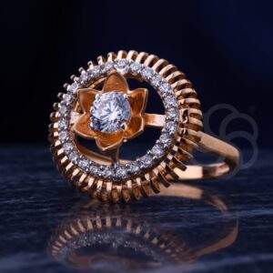 Eye-Catching 18K Rose Gold Ring For Women's