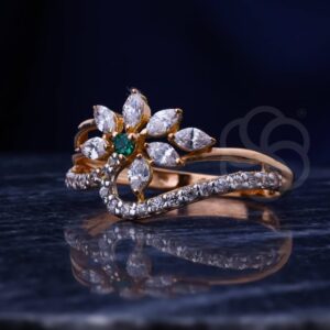 Adjustable 18K Rose Gold Ring For Women's