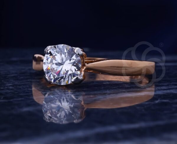Stylish 18K Rose Gold Ring for Women's