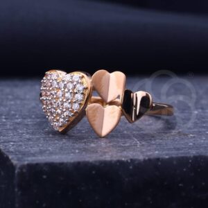 Everyday Wear 18K Rose Gold Adjustable Ring Women's