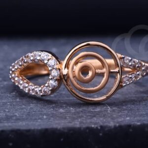 Stunning 18K Rose Gold Ring For Women's