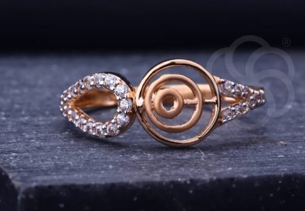 Stunning 18K Rose Gold Ring For Women's