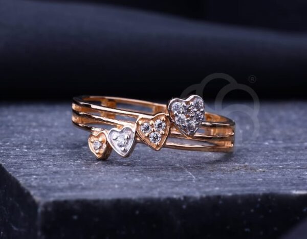 Eye-Catching 18K Rose Gold Ring For Women's