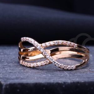 Radiant 18K Rose Gold Ring for Women