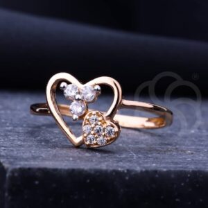 Lightweight 18K Rose Gold Adjustable Ring For Women's