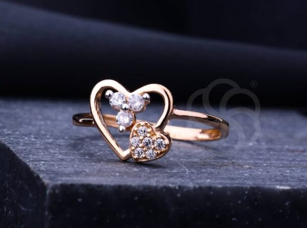 Lightweight 18K Rose Gold Adjustable Ring For Women's