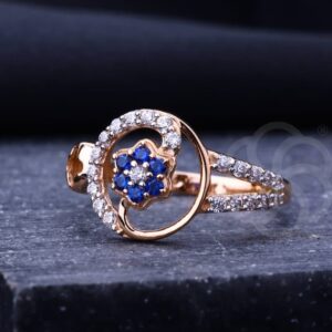 Elegant 18K Rose Gold Plated Ring for Women's