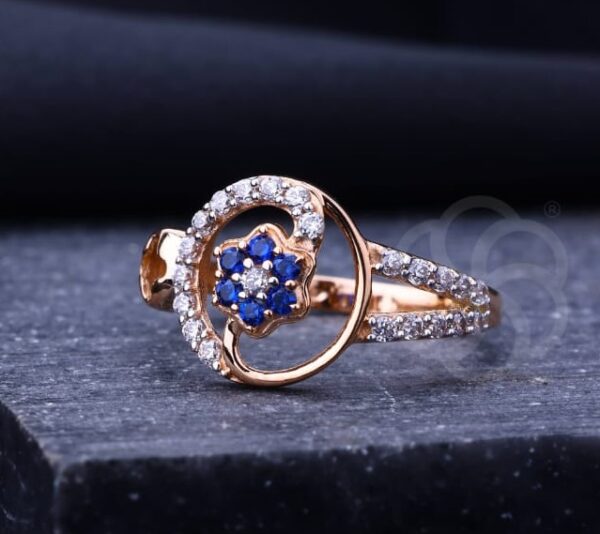 Elegant 18K Rose Gold Plated Ring for Women's