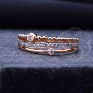 18K Rose Gold Fashion Ring For Women's