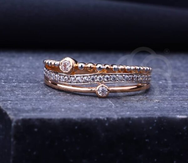 18K Rose Gold Fashion Ring For Women's