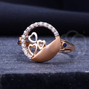 Modern 18K Rose Gold Ring for Women's
