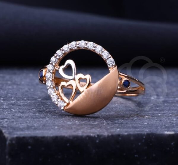 Modern 18K Rose Gold Ring for Women's