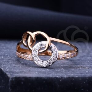 Adjustable 18K Rose Gold Fashion Ring For Women's