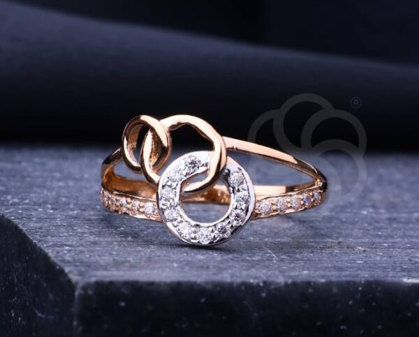 Adjustable 18K Rose Gold Fashion Ring For Women's