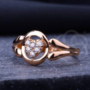Elegant Designer 18K Rose Gold Ring For Women's