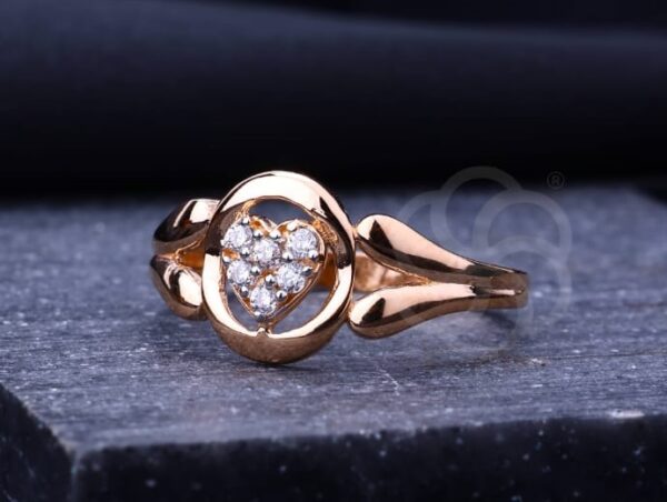 Elegant Designer 18K Rose Gold Ring For Women's