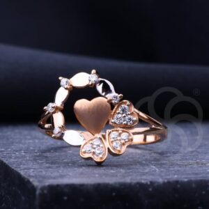 Eye-Catching 18K Rose Gold Ring For Women's