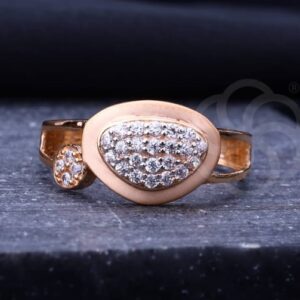 Stylish Women's 18K Rose Gold Ring